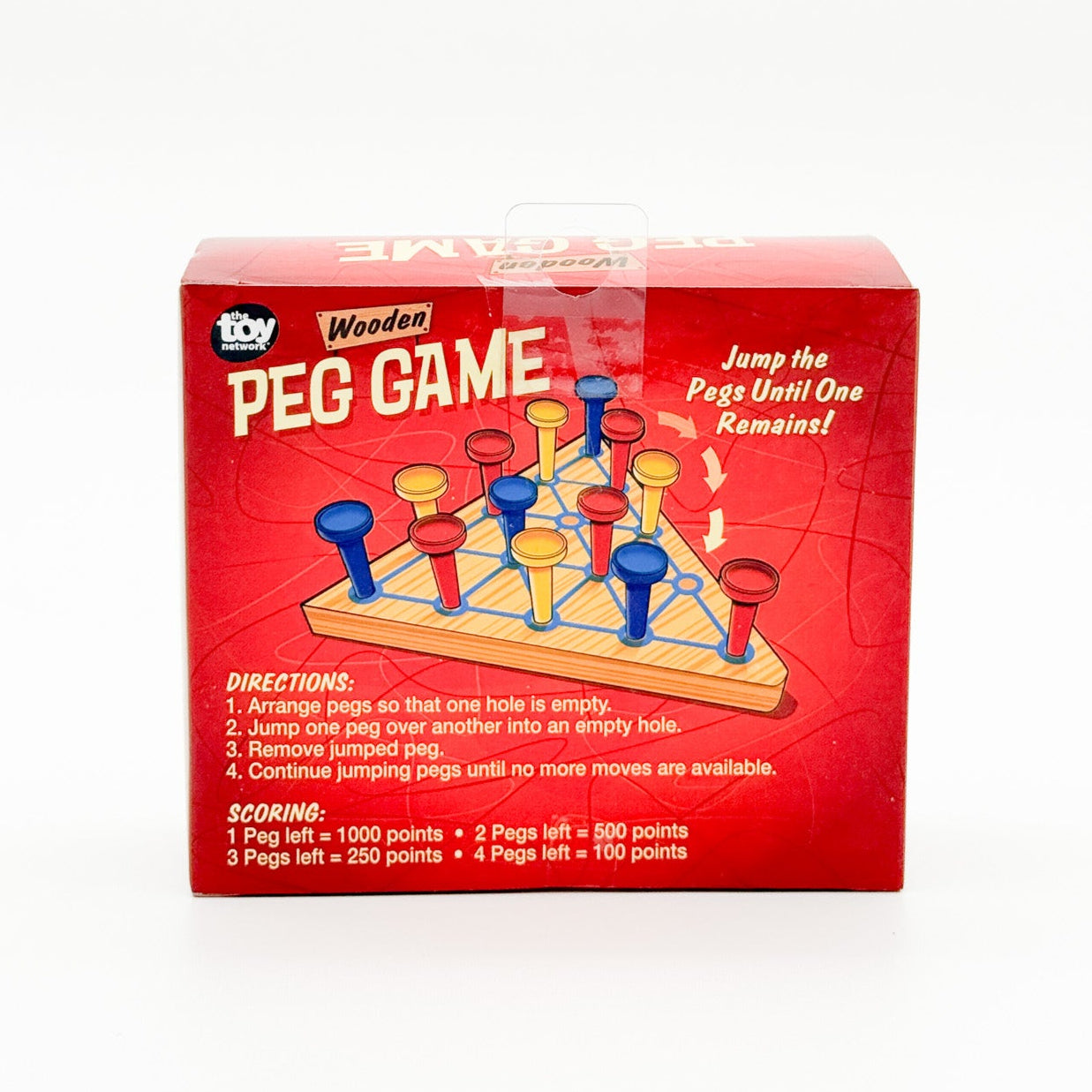 photo of the back of the Peg Game box