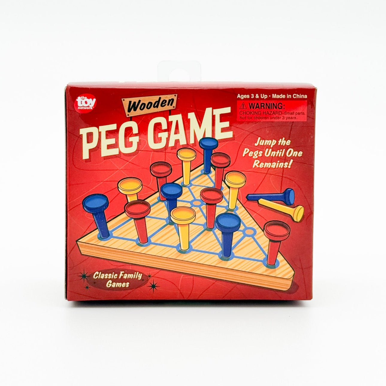 photo of the front of the Peg Game box
